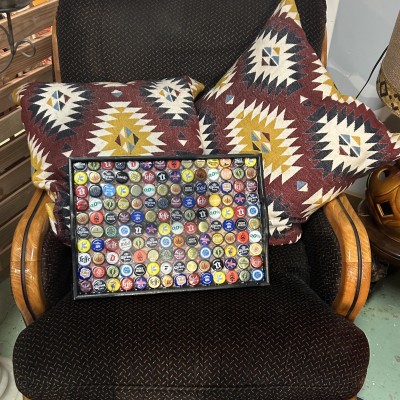 Image du produit Fauteuil tissus et bois laqué