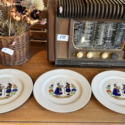 Image du produit Assiettes en porcelaine décor Breton
