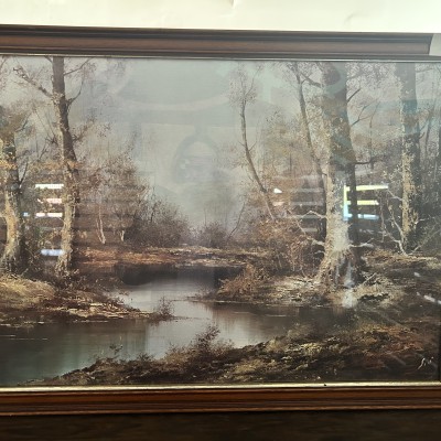 Image du produit Cadre décoratif forêt et rivière